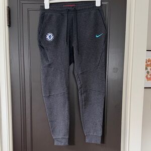 EUC Nike Mens Dark Gray Joggers, Chelsea FC, S